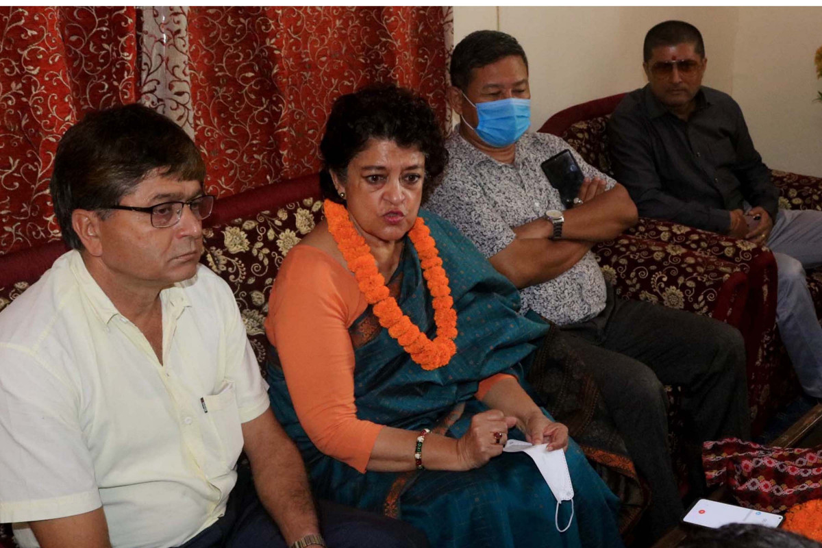 नेपाली कांग्रेस नेत्री कोइरालाद्वारा सभापतिमा उम्मेदवारी घोषणा