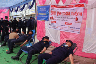 रक्तदान अभियानलाई निरन्तरता दिँदै नेपाल नियमित रक्तदाता संघ 