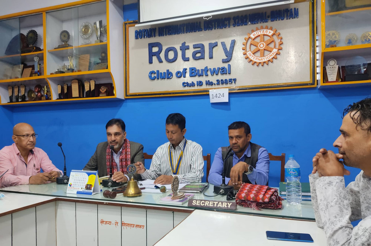 रोटरी  बुटवलको बैठकमा लुम्बिनीको विकासबारे चर्चा