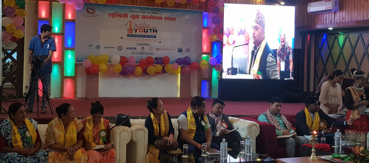 लुम्बिनी युवा सम्मेलन शुरु, सरकारका हरेक निकायमा अर्थपुर्ण सहभागिताको माग 